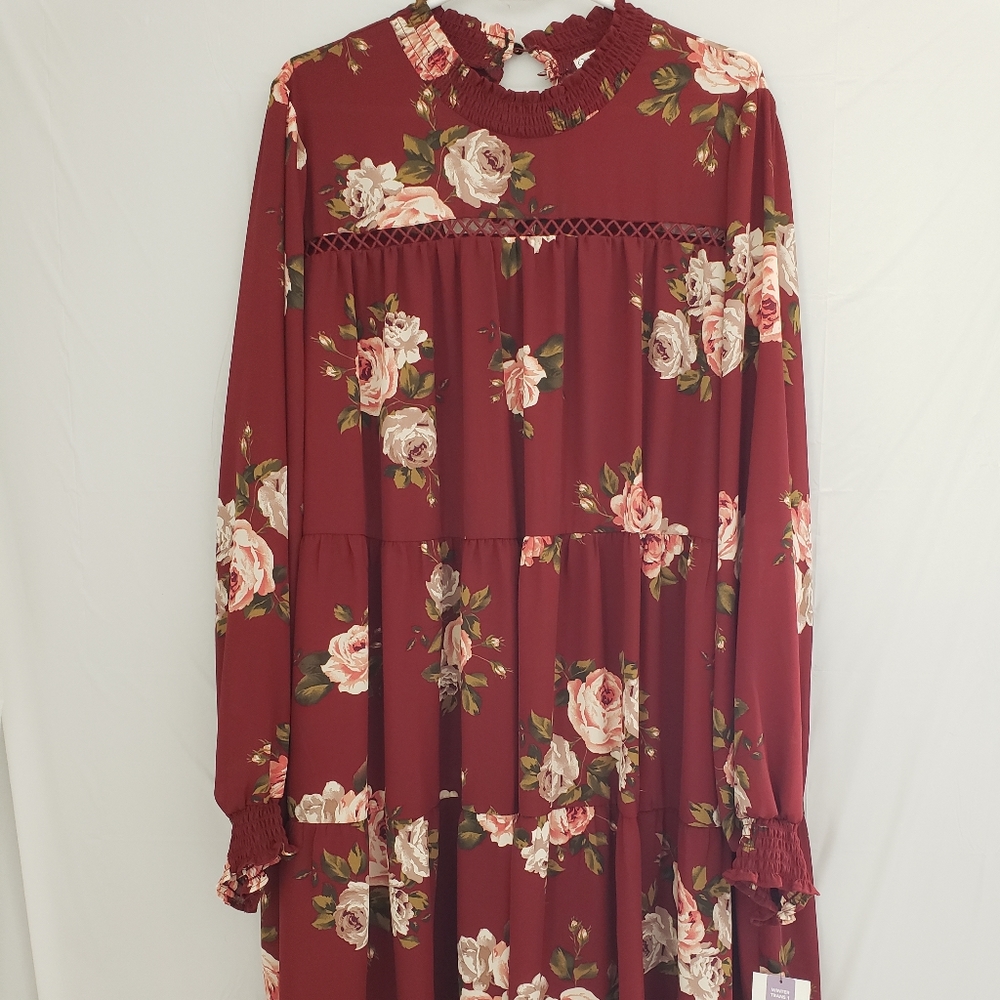 Plus size floral dress